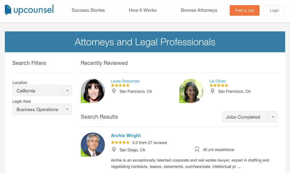 UpCounsel - Find Legal Services