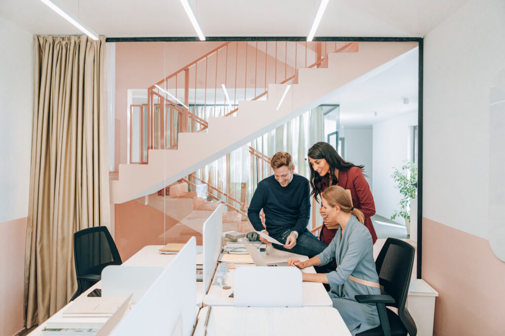 Group Of Businesspeople Working Together